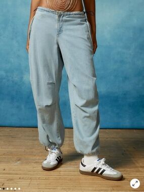 Urban Outfitters BDG Baggy Low Rise Tech Denim Adjustable Joggers